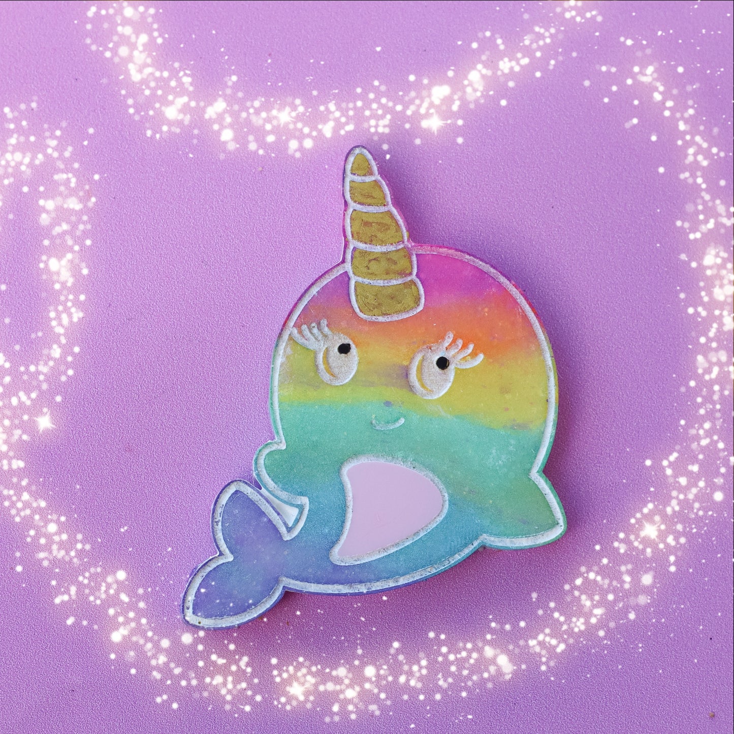 Large Narwhal Pet Tag