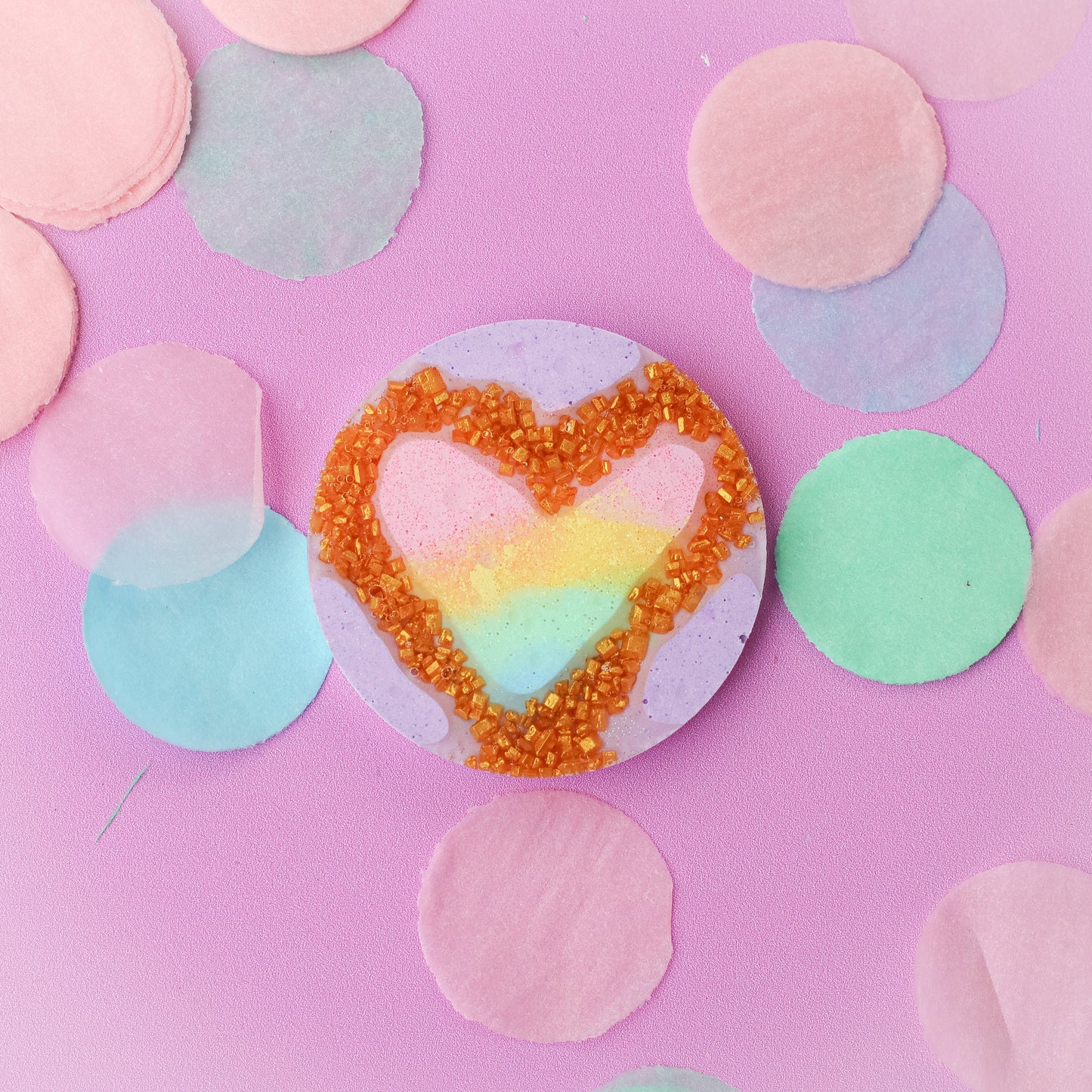 Large Pastel Circle Shaped Tag