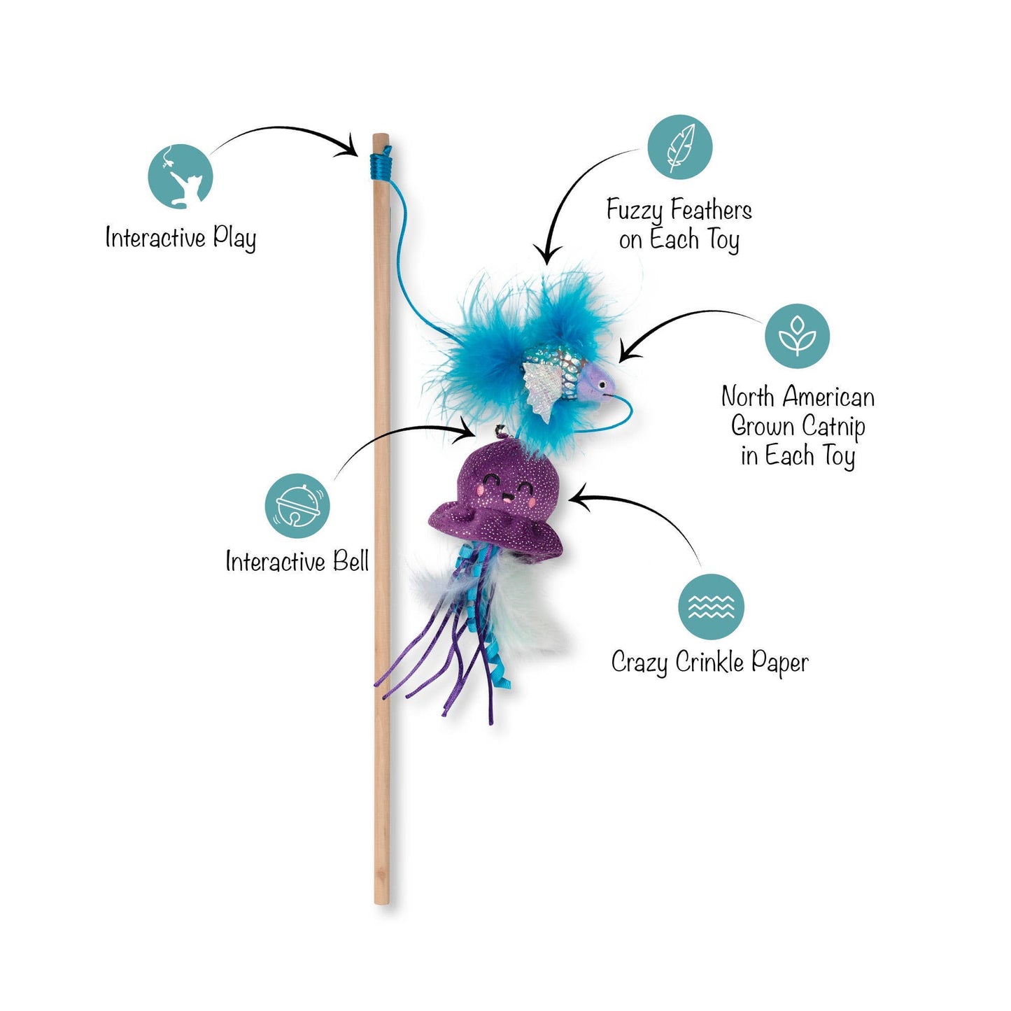 Fringe GOING WITH TIDE 3PCS MLTI PCK CAT TOY