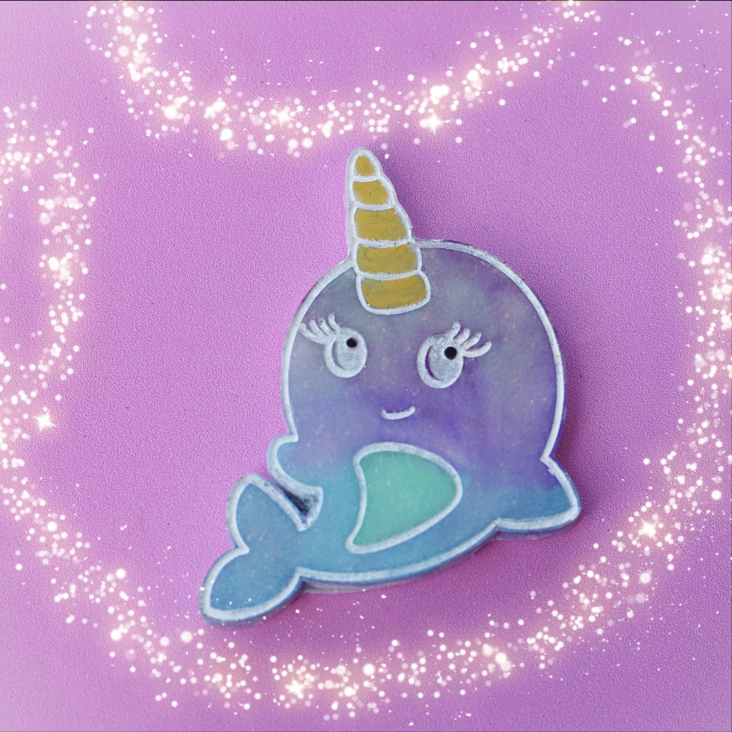 Large Narwhal Pet Tag