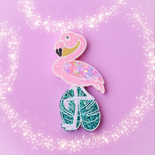 Large Flamingo Pet Tag