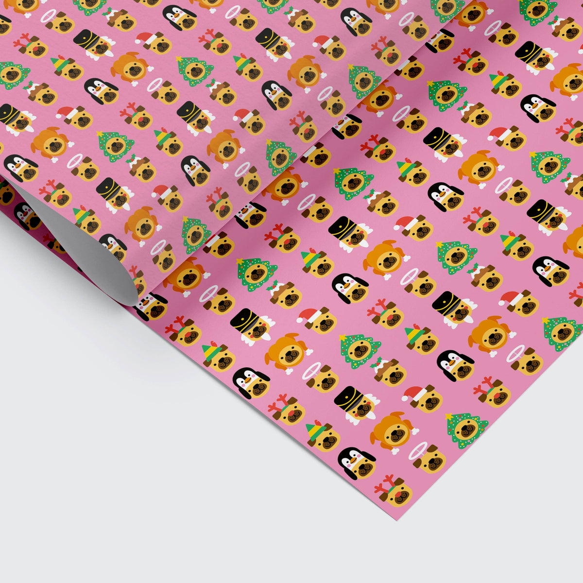 Hats on Dogs Wrapping Paper | Dog Christmas Gift Wrap Sheets