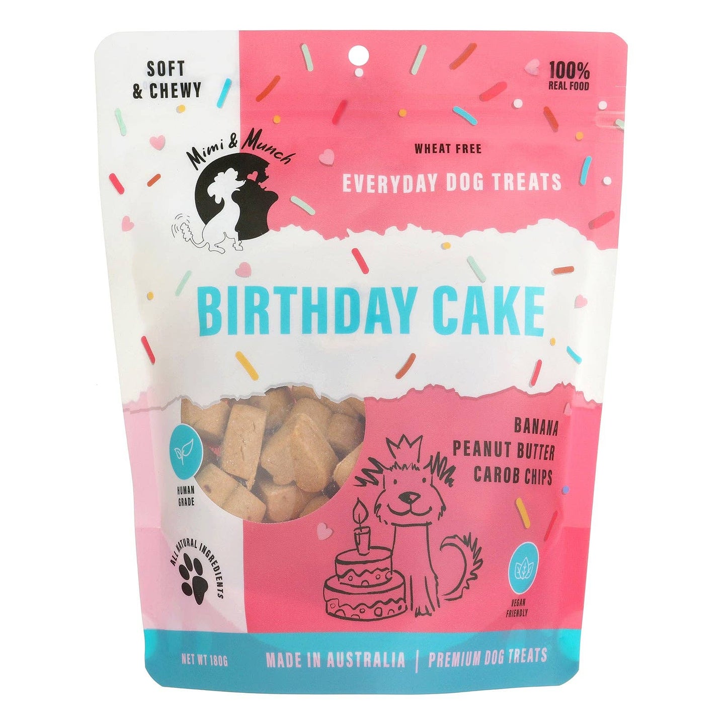 Mimi & Munch Birthday Cake Soft & Chewy Natural Dog Treats