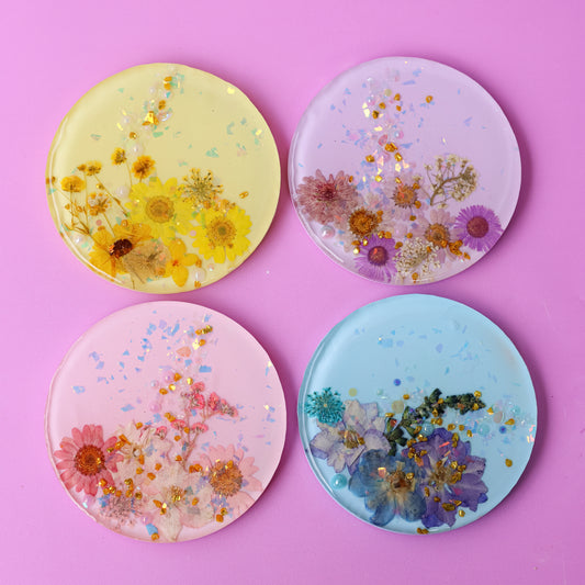 Handmade Floral Coasters