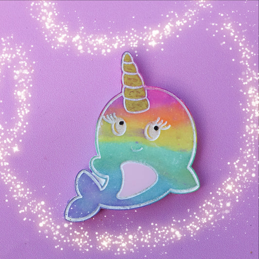 Large Narwhal Pet Tag