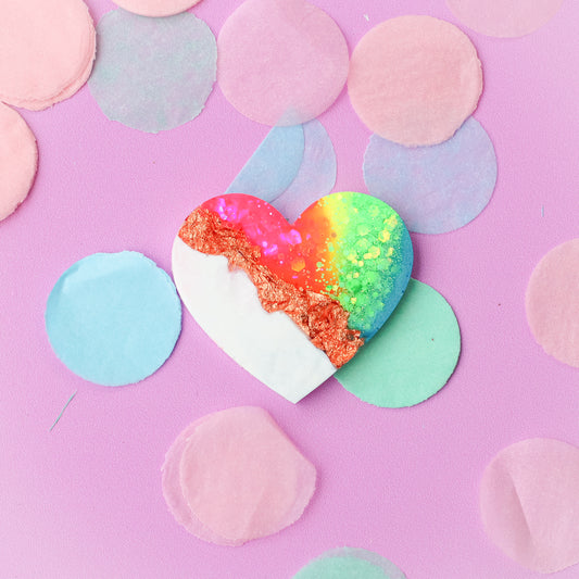 Neon Heart Shaped Tag