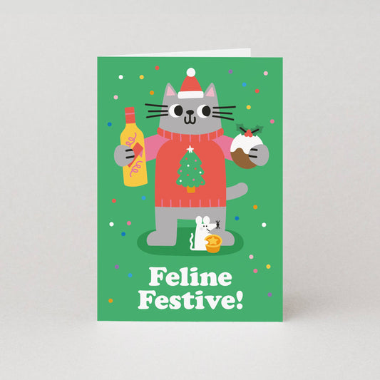 Feline Festive Christmas Card