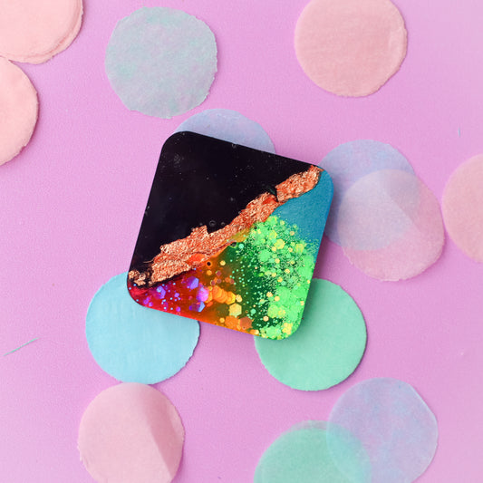 Neon Rounded Square Shaped Tag