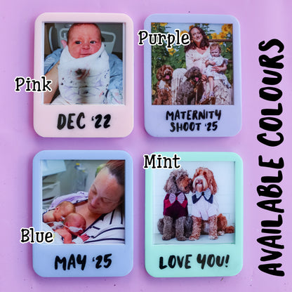 Rectangular Squiggle Photo Magnet