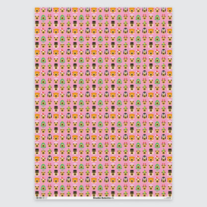 Hats on Dogs Wrapping Paper | Dog Christmas Gift Wrap Sheets