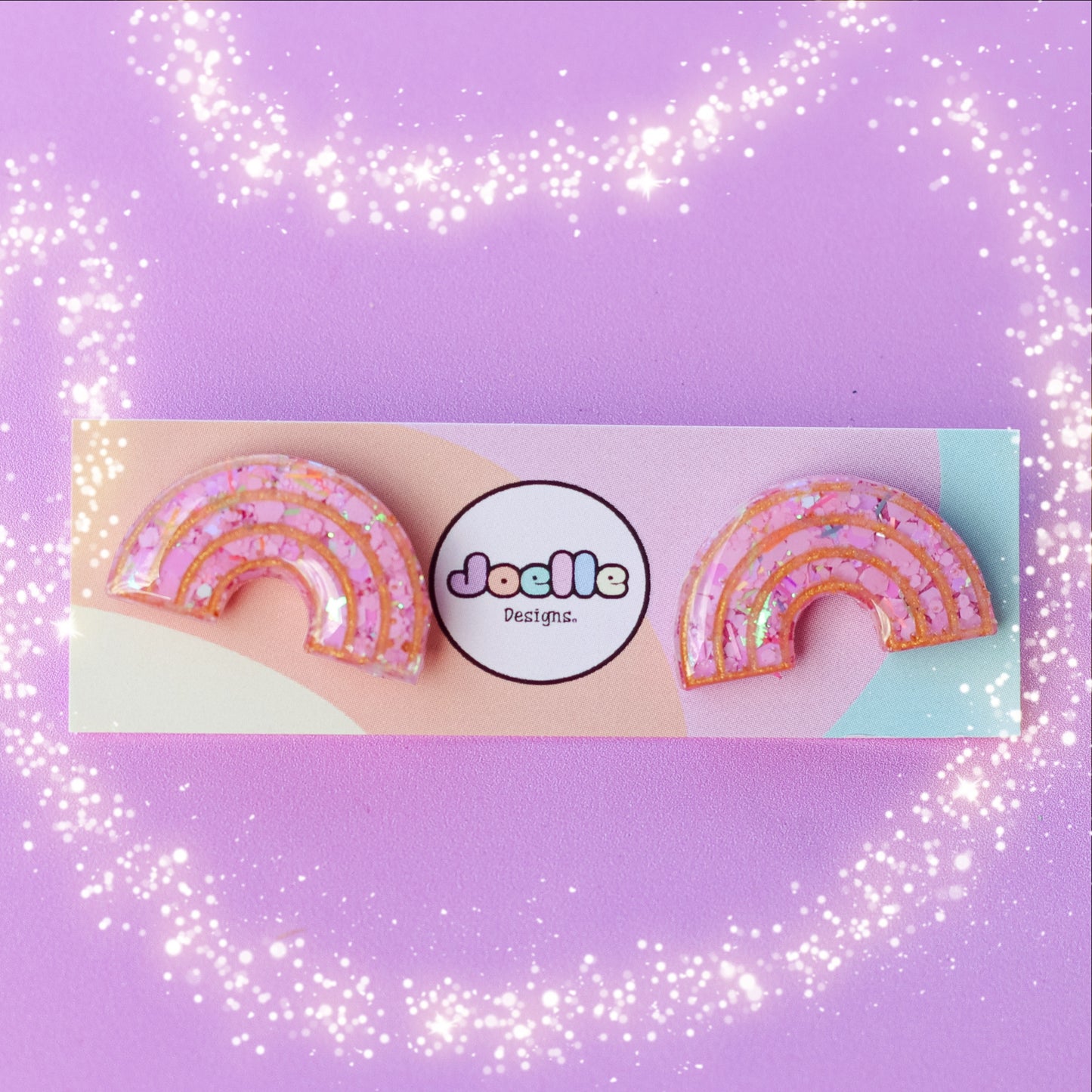 Resin Rainbow Studs