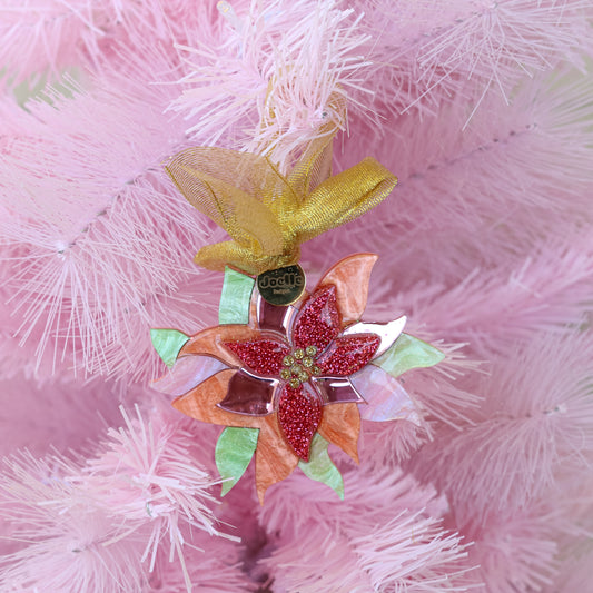 Pretty Poinsettia Tree Ornament