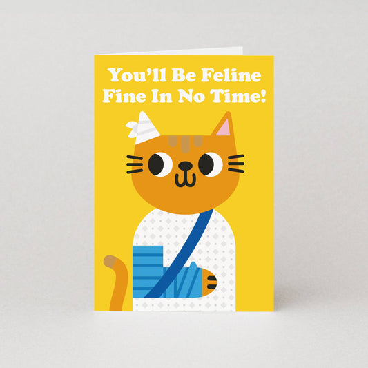 Feline Fine Get Well Soon Cards | Pet Get Well Soon Cards
