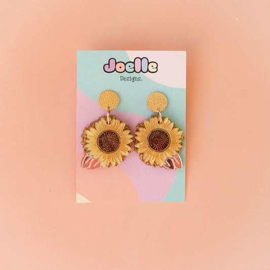 Sunflower Drop Earrings