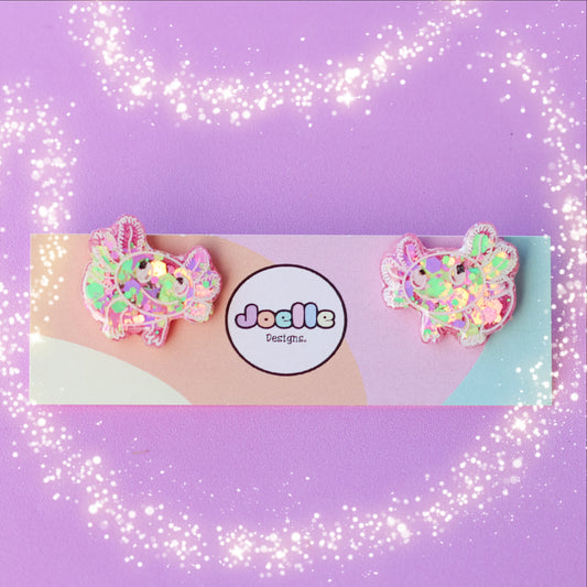 Resin Axolotl Studs