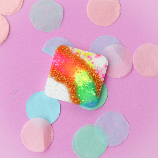 Rounded Neon Square Shaped Tag