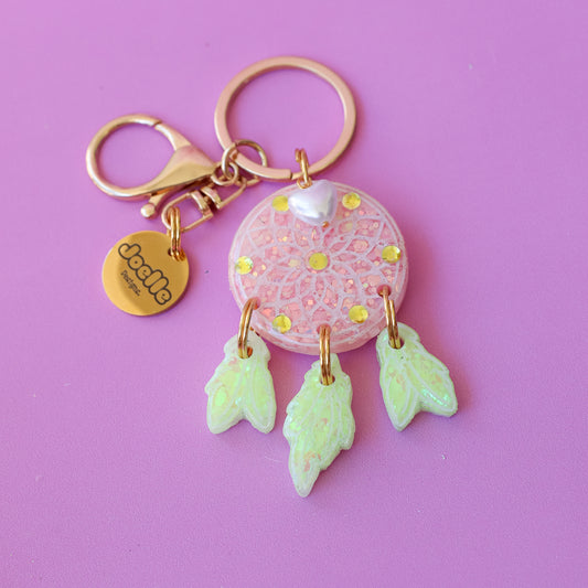 Glow in the dark Dreamcatcher Keychain