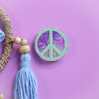 Wanderlust Small Peace Tag