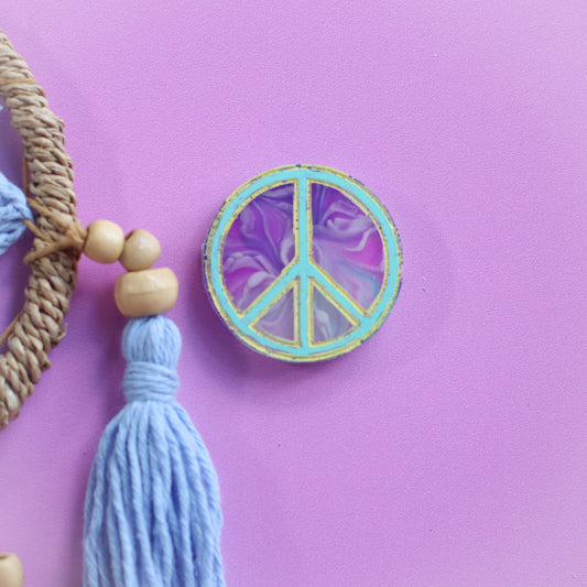 Wanderlust Small Peace Tag
