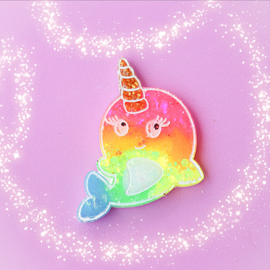 Large Narwhal Pet Tag