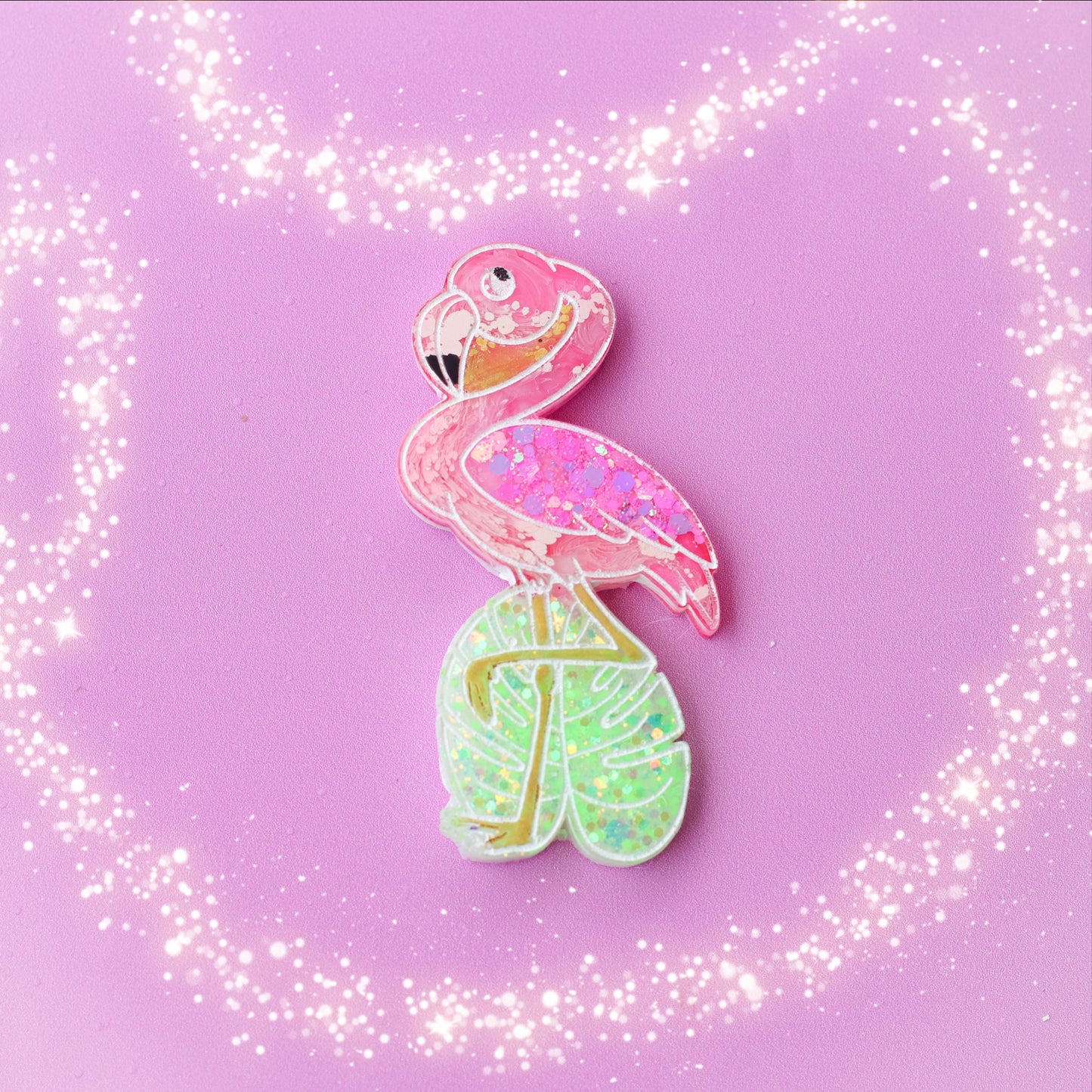 Large Flamingo Pet Tag