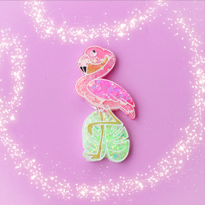 Large Flamingo Pet Tag