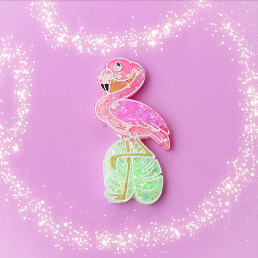 Large Flamingo Pet Tag