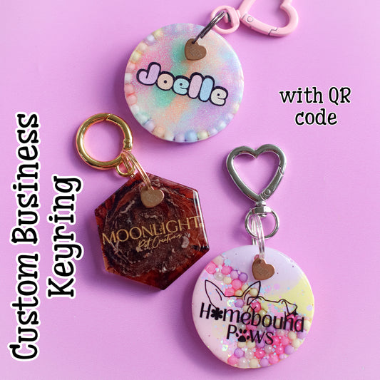 Custom Business QR Keyring