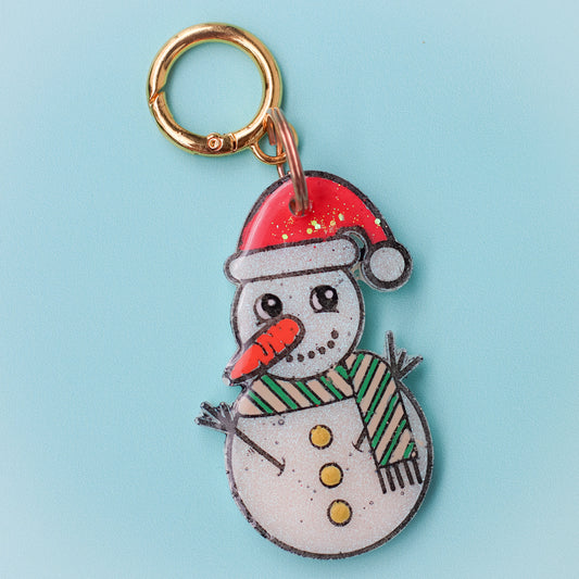 Snowman Pet ID Tag/Keyring