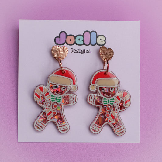 Gingerbread Man Earrings