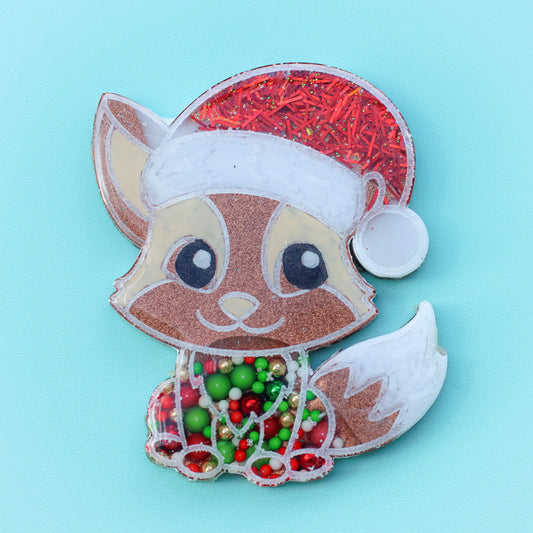 Festive Fox Pet ID Tag/Keyring