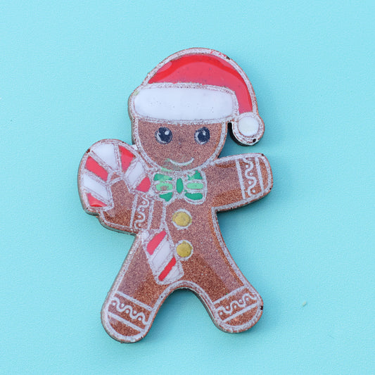 Gingerbread Man Pet ID Tag/Keyring