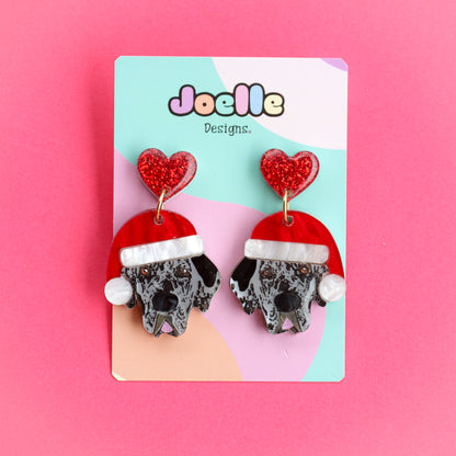 Pet Portrait Christmas Earrings
