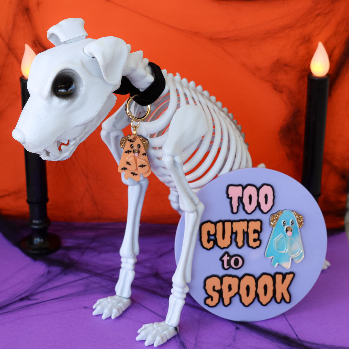 Too Cute to Spook Sign (glow in the dark)