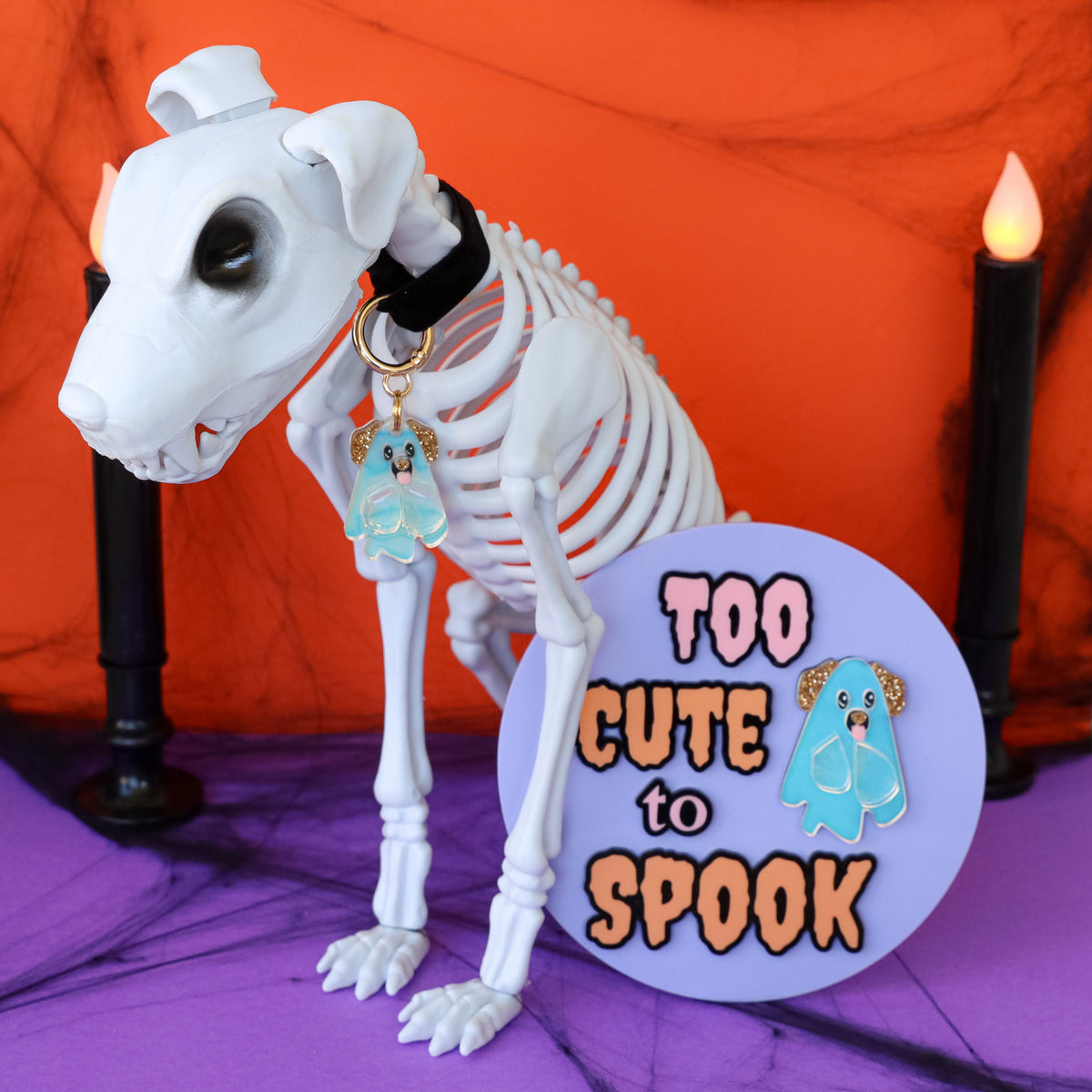 Too Cute to Spook Sign (glow in the dark)