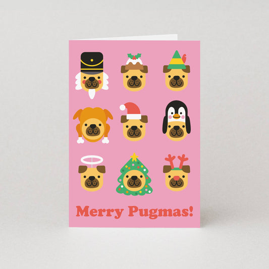 Merry Pugmas Dog Christmas Card