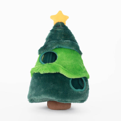 ZippyPaws Holiday Zippy Burrow - Christmas Tree - Dog Toy