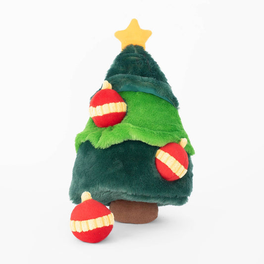 ZippyPaws Holiday Zippy Burrow - Christmas Tree - Dog Toy