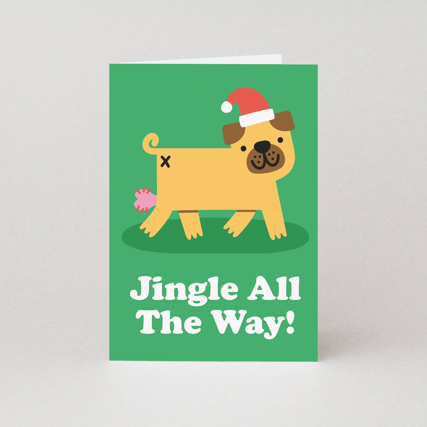 Jingle All The Way Dog Christmas Card