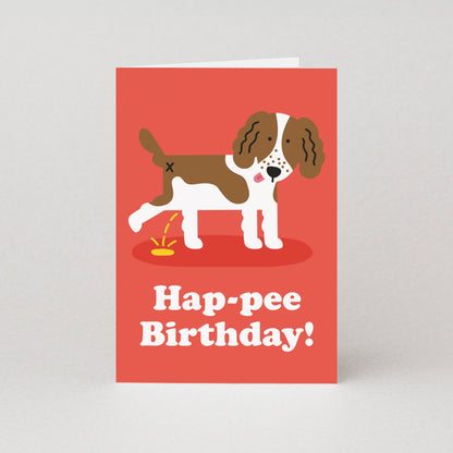 Hap-Pee Dog Birthday Card | Funny Birthday Greeting Cards